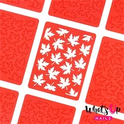 WV388 Maple Leaves Stencils, 2 ark, (24 stk) Whats Up Nails